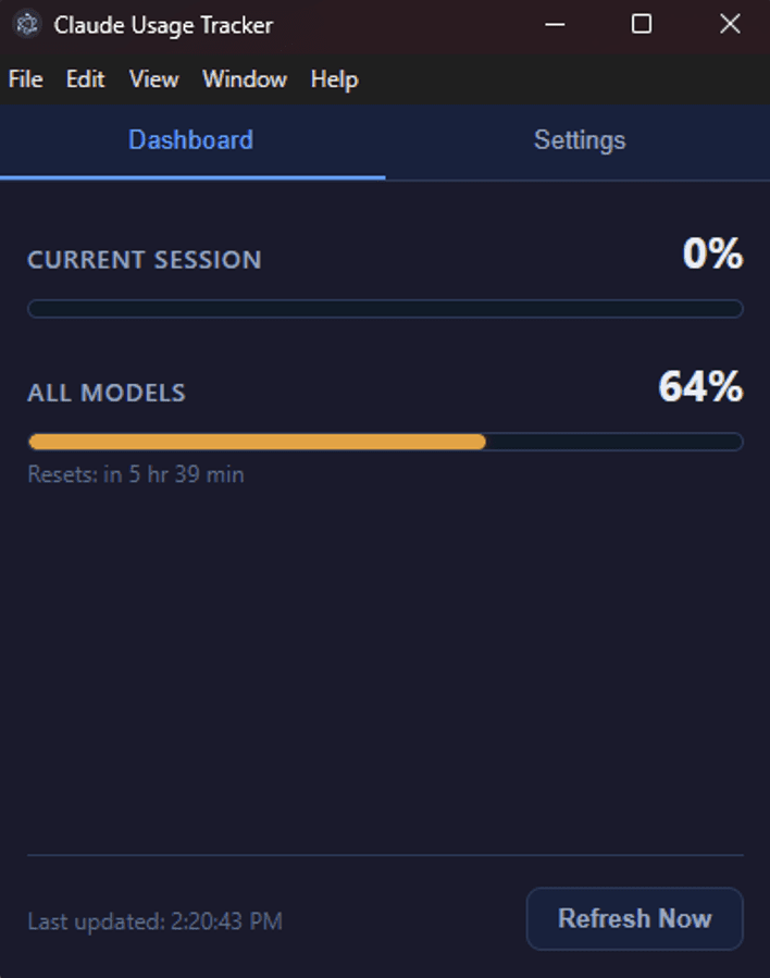 Claude Usage Tracker - image 1
